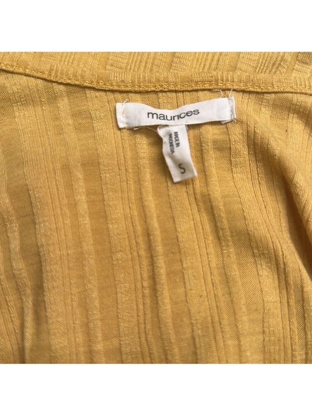 Maurices Mustard Button-Front Ribbed Tank Top - Picture 6 of 7